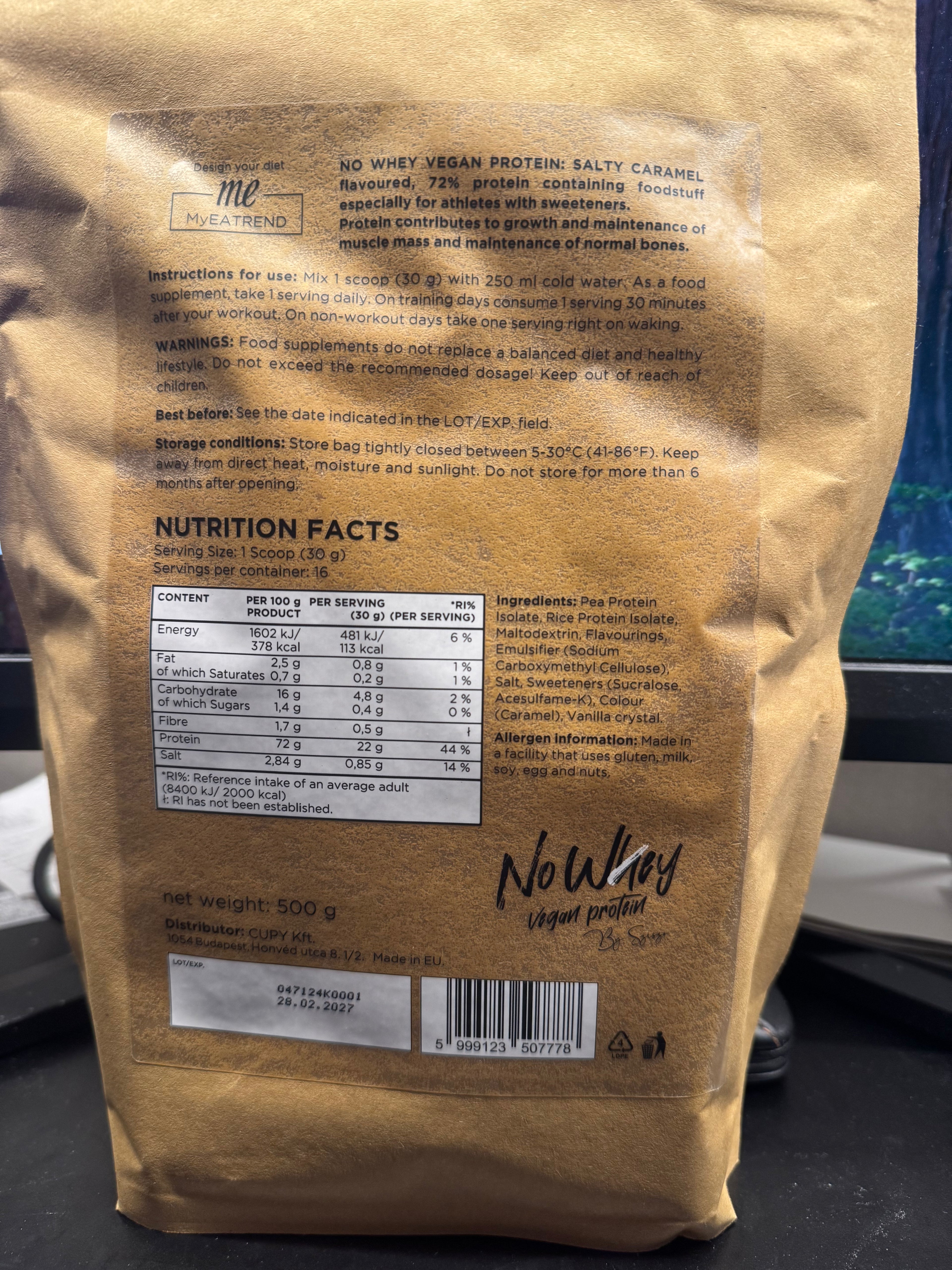 MYEATREND No Whey Salz-Karamell, 500 g